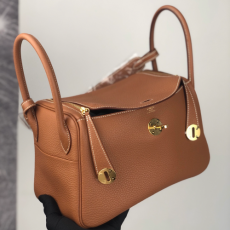 에르메스 린디백26 골드브라운 금장 소가죽